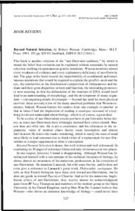 Journal of Scientific Exploration, Vol. 7, No. 3, pp, 10193 O 1993 Society for Scientific Exploration  BOOK REVIEWS