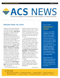 ACS Division of Fluorine Chemistry  spring 2010 ACS NEWS