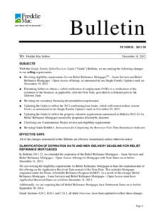 December 14, 2012 Bulletin, Bulletin 2012-XX