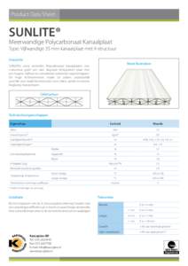 Product Data Sheet  SUNLITE® Meerwandige Polycarbonaat Kanaalplaat Type: Vijfwandige 35 mm kanaalplaat met X-structuur