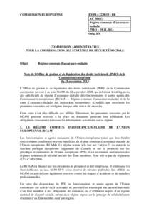 COMMISSION EUROPÉENNE  EMPL[removed]FR AC[removed]Régime commun d’assurancemaladie PMO – [removed]