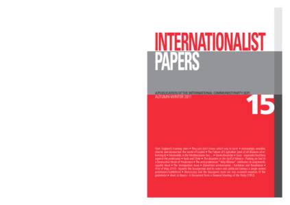 PAPER15_copertina+dorso 7mm _STP-ok:Layout[removed]:41 Pagina 1  INTERNATIONALIST PAPERS  INTERNATIONALIST