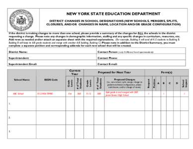 NEW YORK STATE EDUCATION DEPARTMENT