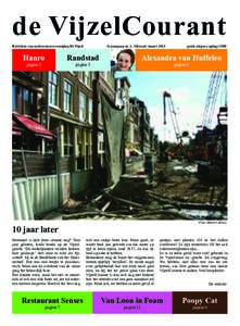 de VijzelCourant   Berichten van ondernemersvereniging De Vijzel  5e jaargang nr. 1, februari /maart 2015