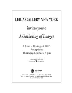 LEICA GALLERY NEW YORK invites you to