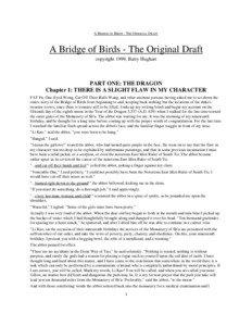 A BRIDGE OF BIRDS - THE ORIGINAL DRAFT  A Bridge of Birds - The Original Draft