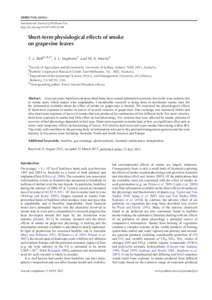 CSIRO PUBLISHING  International Journal of Wildland Fire http://dx.doi.orgWF12140  Short-term physiological effects of smoke