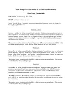 Microsoft Word - FN Quick Guide HB 427 _LSR[removed]amendment 2013-2275h_ Premium Cigars.docx