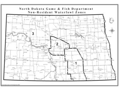 North Dakota Game & Fish Department Non-Resident Waterfowl Zones 42 ! (