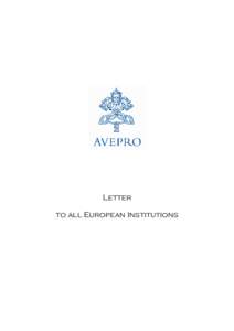 Letter to all European Institutions Vatican City, February 22, [removed]