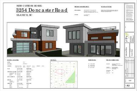 GENERAL NOTES:  NEW CUSTOM HOME: 3254 Doncaster Road SAANICH, BC