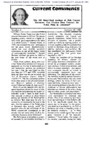 Essays of an Information Scientist, Vol:4, p, Current Contents, #4, p.5-11, January 28, 1980 The 100 Most-Cited Authors