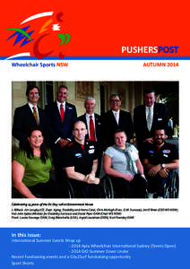 Wheelchair basketball / Louise Sauvage / Wheelchair rugby / City2Surf / Wheelchair tennis / Wheelchair sports / Sports / Disabled sports