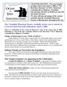 Western United States / Exploration / Historic Columbia River Highway / Lewis and Clark / Meriwether Lewis / Troutdale /  Oregon / George Drouillard / Fort Clatsop / Clatsop people / Lewis and Clark Expedition / Columbia River Gorge / History of North America