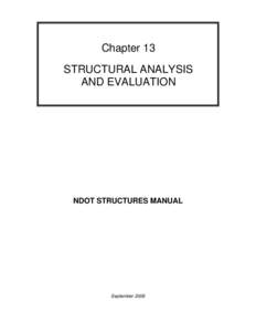 Chapter 13 STRUCTURAL ANALYSIS AND EVALUATION NDOT STRUCTURES MANUAL