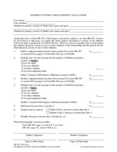 DR-307 Divided Custody Child Support Calcuation[removed])