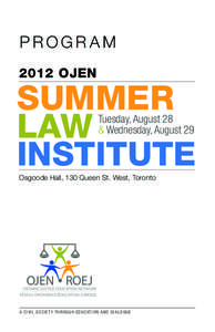 program 2012 OJEN Summer Law Institute