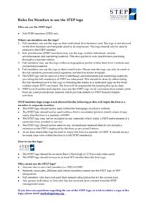 Microsoft Word - STEP Guidelines for use of the Logo.docx