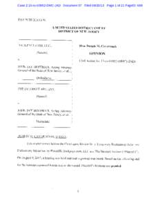 Case 2:13-cv[removed]DMC-JAD Document 37 Filed[removed]Page 1 of 21 PageID: 688  FOR PUBLICATION UNITED STATES DISTRICT COURT DISTRICT OF NEW JERSEY