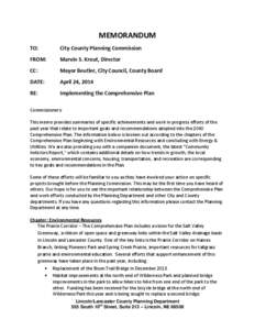 MEMORANDUM TO: City-County Planning Commission  FROM: