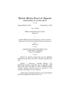 United States Court of Appeals FOR THE DISTRICT OF COLUMBIA CIRCUIT Argued March 22, 2013  Decided July 2, 2013