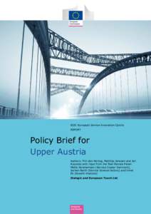 ESIC European Service Innovation Centre REPORT Policy Brief for Upper Austria Authors: Pim den Hertog, Matthijs Janssen and Jari