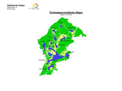 Stadtwerke Haiger HüttenstraßeHaiger Trinkwasserverteilnetz Haiger (Stand)