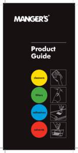 Product Guide cleaners ﬁllers
