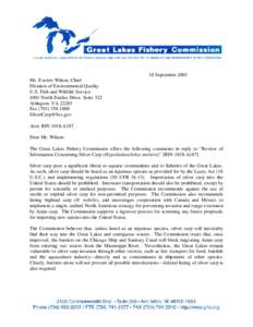 18 September 2003 Mr. Everett Wilson, Chief Division of Environmental Quality U.S. Fish and Wildlife Service 4401 North Fairfax Drive, Suite 322 Arlington, VA 22203