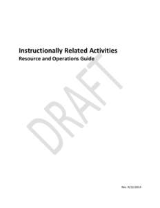 Instructionally Related Activities Resource and Operations Guide Rev[removed]  TABLE OF CONTENTS