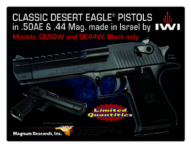 IMI Desert Eagle / Magnum Research / .50 Action Express / Israel Weapon Industries / Caliber / Handgun / Israel Military Industries / Jericho 941 / Ammunition / .50 caliber handguns / Small arms