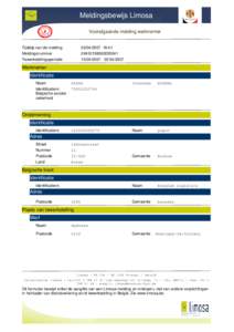 Meldingsbewijs Limosa  België Voorafgaande melding werknemer