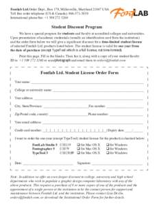 FontLab2012StudentOrderForm