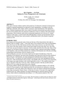 Nuclear technology / High-level radioactive waste management / High level waste / Deep geological repository / Nuclear power / Waste management / Waste Management /  Inc / Nuclear Waste Policy Act / Environmental impact of nuclear power / Radioactive waste / Waste / Energy