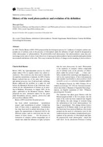 Photosynthesis Research 73: 7–10, 2002. © 2002 Kluwer Academic Publishers. Printed in the Netherlands.