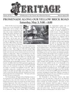 Volume 40 No 1	  A Publication of the Tustin Area Historical Society March/April, 2014