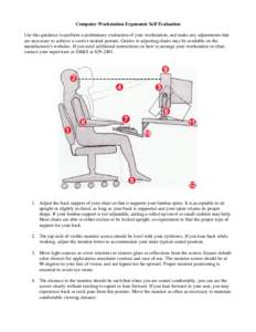 Computer Workstation Ergonomic Self Evaluation