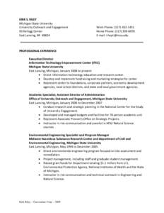 Association of Public and Land-Grant Universities / Michigan State University / Committee on Institutional Cooperation / Oak Ridge Associated Universities / Lansing /  Michigan / University of Michigan / Ann Arbor /  Michigan / Western Michigan University / Geography of Michigan / Michigan / North Central Association of Colleges and Schools