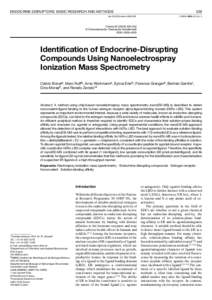 ENDOCRINE DISRUPTORS: BASIC RESEARCH AND METHODS  329 doi:[removed]chimia[removed]