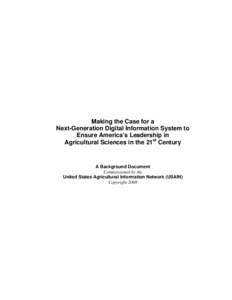 Agronomy / Economy of the United States / Agriculture Network Information Center / United States Department of Agriculture / United States National Agricultural Library / Agricultural education / Cooperative State Research /  Education /  and Extension Service / Agricultural experiment station / Cooperative extension service / Agriculture in the United States / Agriculture / Rural community development