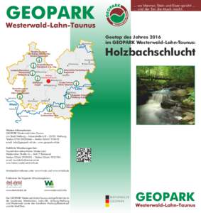 ... wo Marmor, Stein und Eisen sprichtund der Ton die Musik macht. Geotop des Jahres 2016 im GEOPARK Westerwald-Lahn-Taunus: