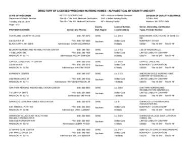 Housing / Nursing home / Madison /  Wisconsin / MEDICA / Sun Prairie /  Wisconsin / Health / Geography of the United States / Medicine / Geriatrics / Healthcare