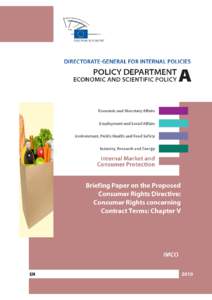 Briefing Paper on the Proposed Consumer Rights Directive: