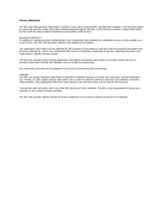 Privacy Statement The RAC sees that personal information it collects is not used or disclosed for unauthorized purposes, and has taken steps to ensure the security of the information disseminated through its Website. In 