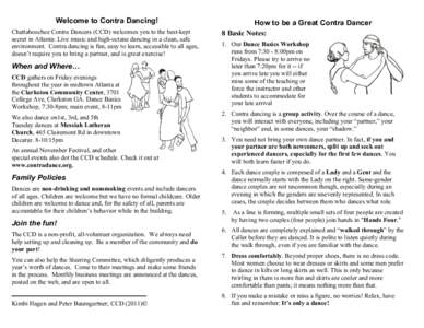 Contra dance / Lead and follow / Swing / Caller / Contra dance choreography / Modern Western square dance / Dance / Social dance / Square dance