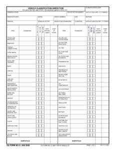 VEHICLE CLASSIFICATION INSPECTION