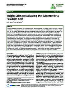 Bacon and Aphramor Nutrition Journal 2011, 10:9 http://www.nutritionj.com/contentREVIEW  Open Access