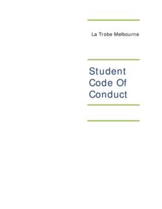 La Trobe Melbourne  Student Code Of Conduct