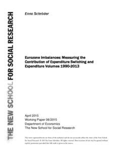 Enno Schröder  Eurozone Imbalances: Measuring the Contribution of Expenditure Switching and Expenditure Volumes