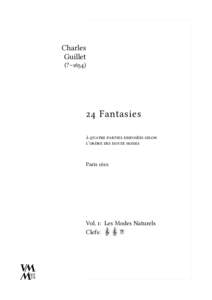 Charles Guillet (? – Fantasies à quatre parties disposées selon